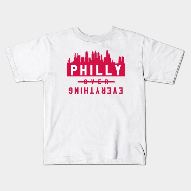 Philly over Everything - White/Red Kids T-Shirt by KFig21